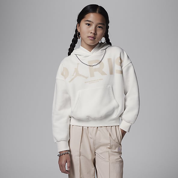 All white jordan sweat suit top